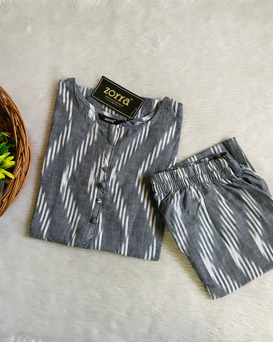 Premium Ikkat Cotton Co-ord Sets (JOY054)