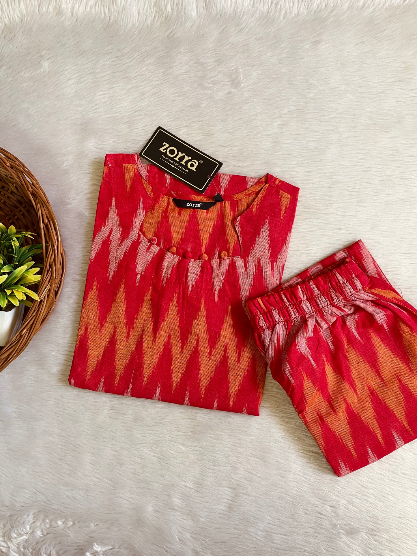Premium Ikkat Cotton Co-ord Sets (JOY054)