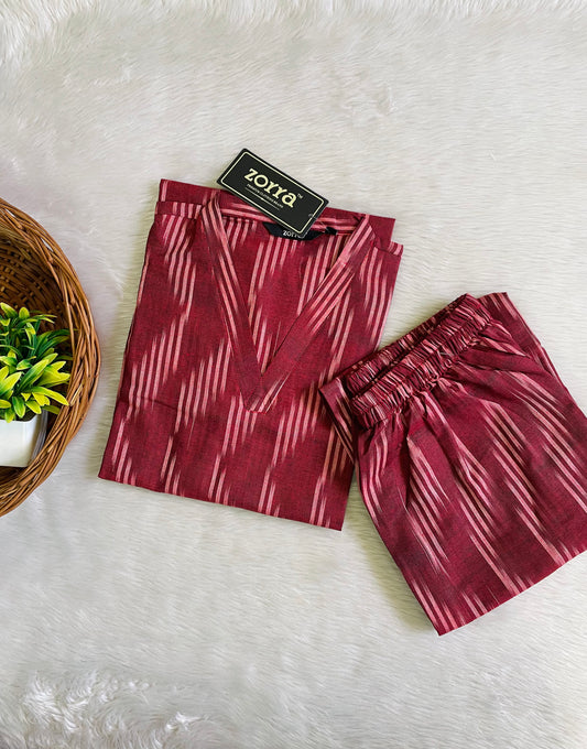 Premium Ikkat Cotton Co-ord Sets (JOY054)