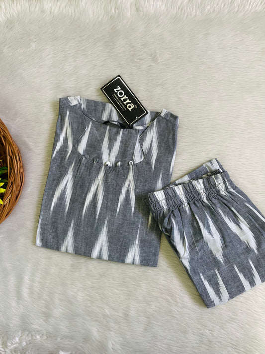 Premium Ikkat Cotton Co-ord Sets (JOY054)