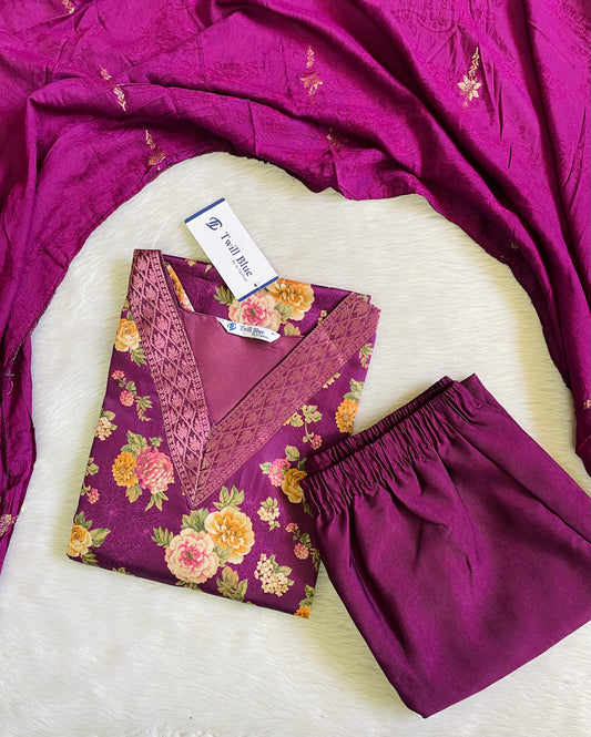 Festive Lichi Silk Kurta Sets (JOY055)