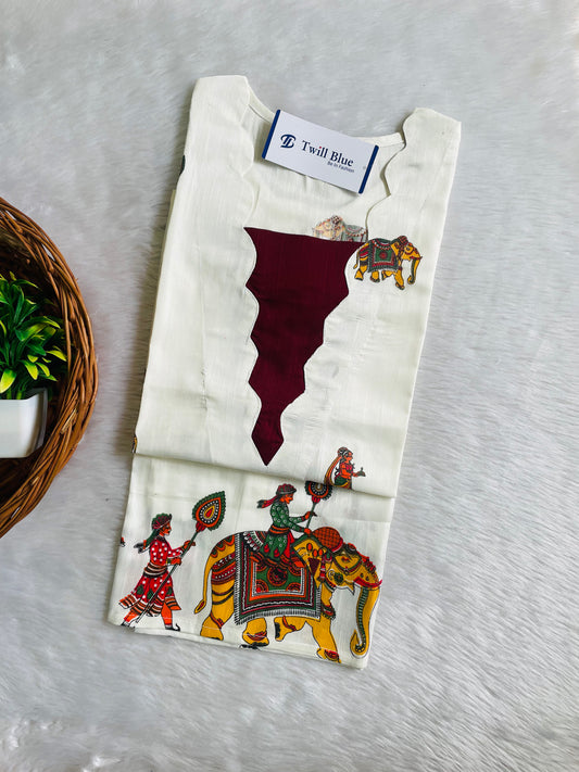 Festive Buti Silk Kurtis