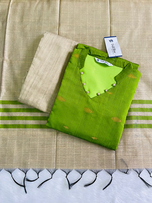 Festive Silk Cotton 3pc Kurta Sets