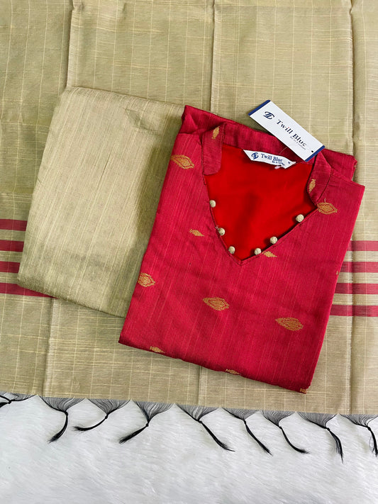 Festive Silk Cotton 3pc Kurta Sets