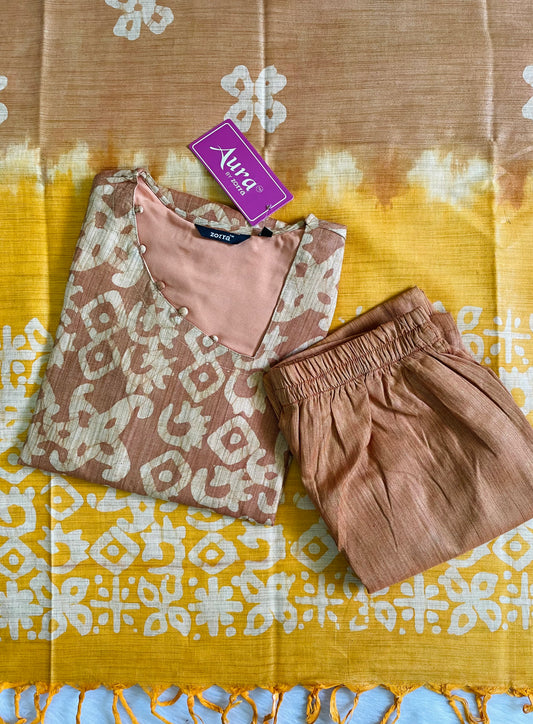 Cotton Batik Print Kurta Sets (JOY058)