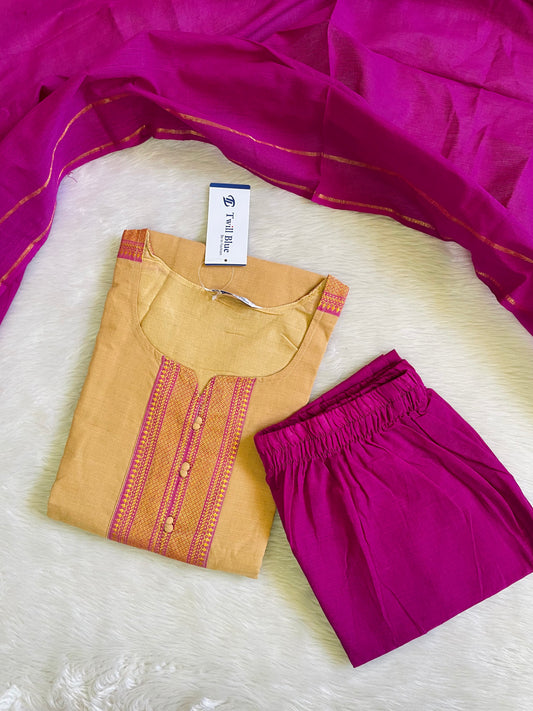 Premium Chettinad Cotton Kurta Sets (JOY060)