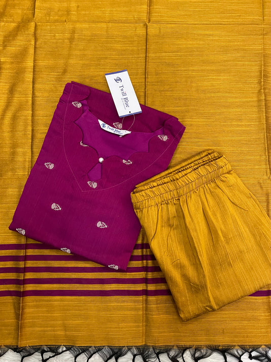 Premium Raw Silk Kurta Sets (JOY047)