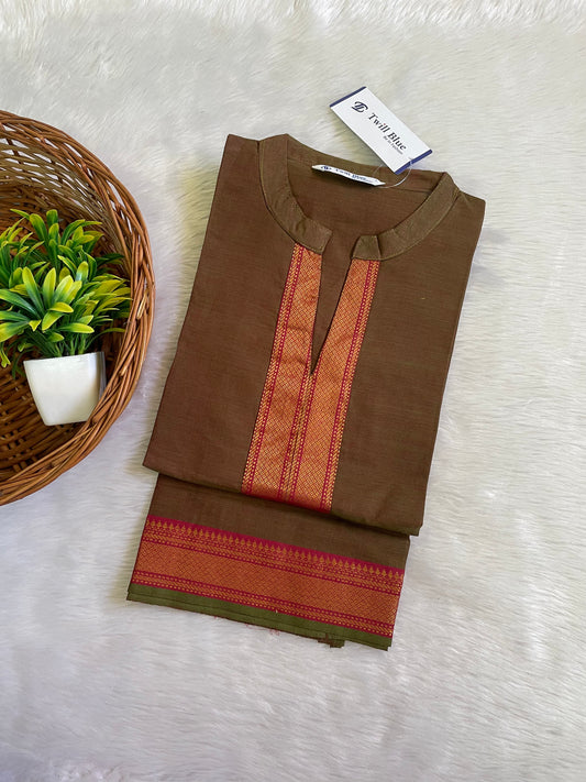 Chettinad Cotton Silk Kurtis