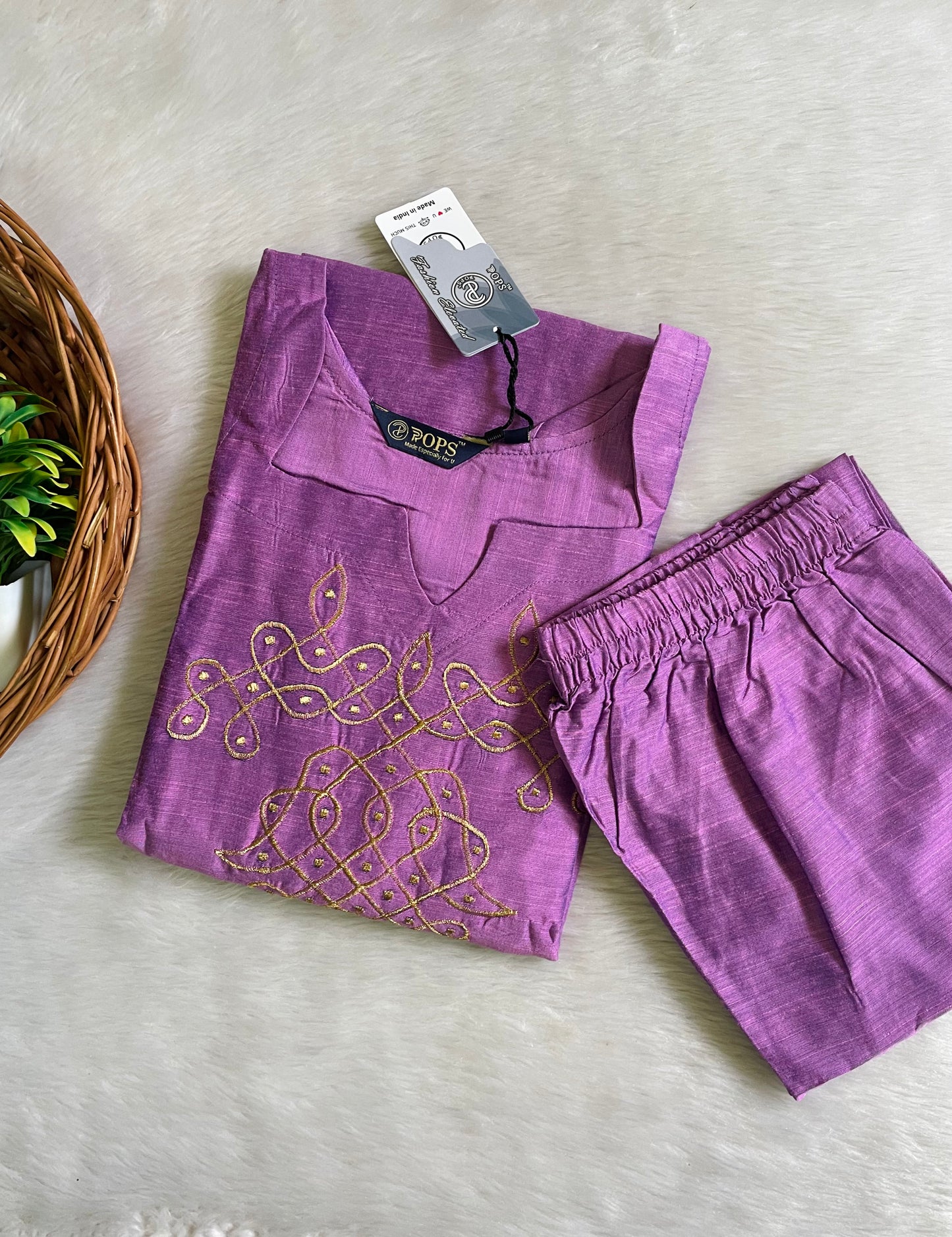 Kolam Raw Silk Co-ord Sets (JOY065)