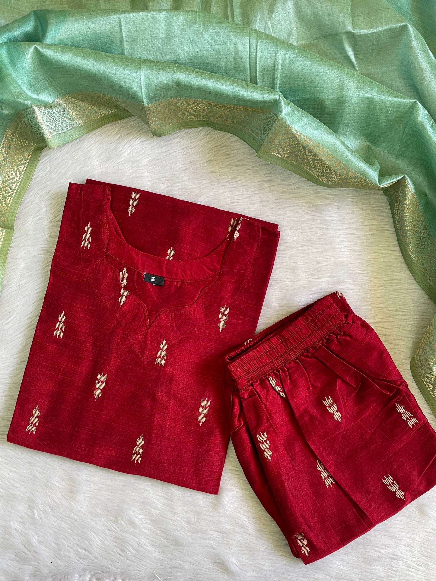 Premium Raw Silk Kurta Sets (JOY047) (R)