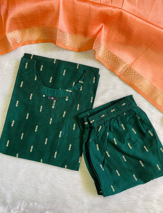 Premium Raw Silk Kurta Sets (JOY047) (G)