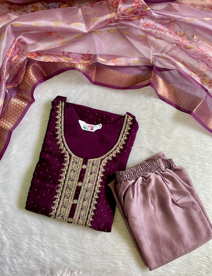 Festive Wear Kurta Sets with Lining (JOY069) (V)