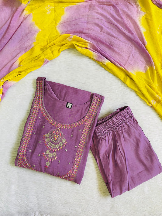 Festive Wear Kurta Sets with Lining (JOY069)