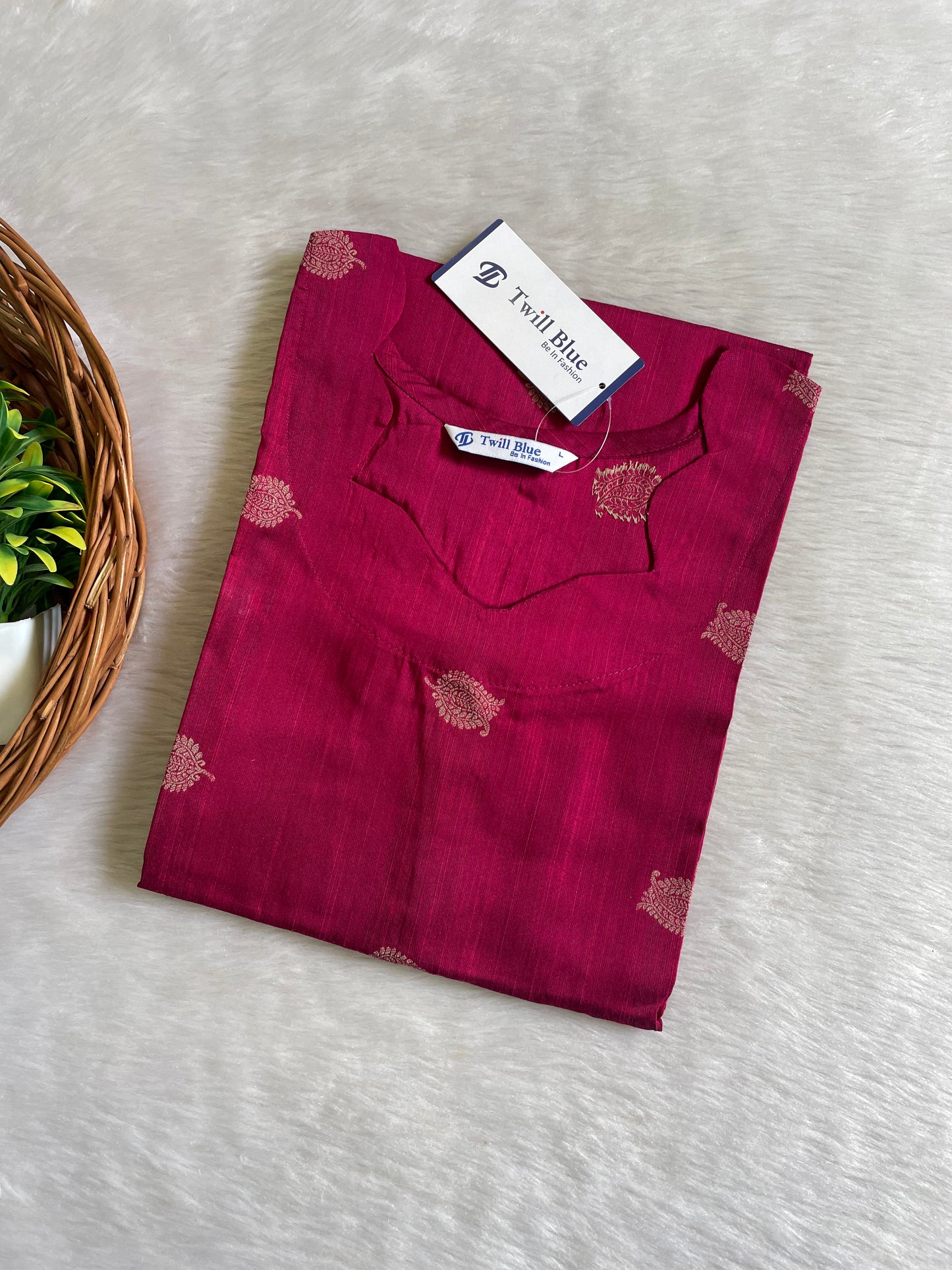 Festive Buta Silk Kurtis