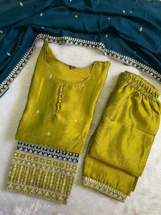 Festive Wear Kurta Sets with Lining (JOY069)