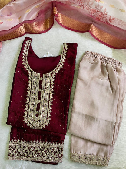 Festive Wear Kurta Sets with Lining (JOY069) (M)