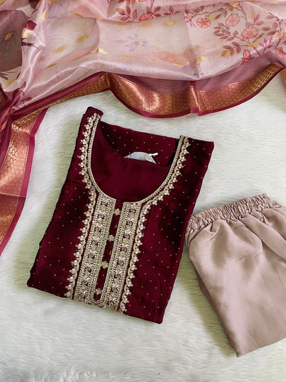 Festive Wear Kurta Sets with Lining (JOY069) (M)