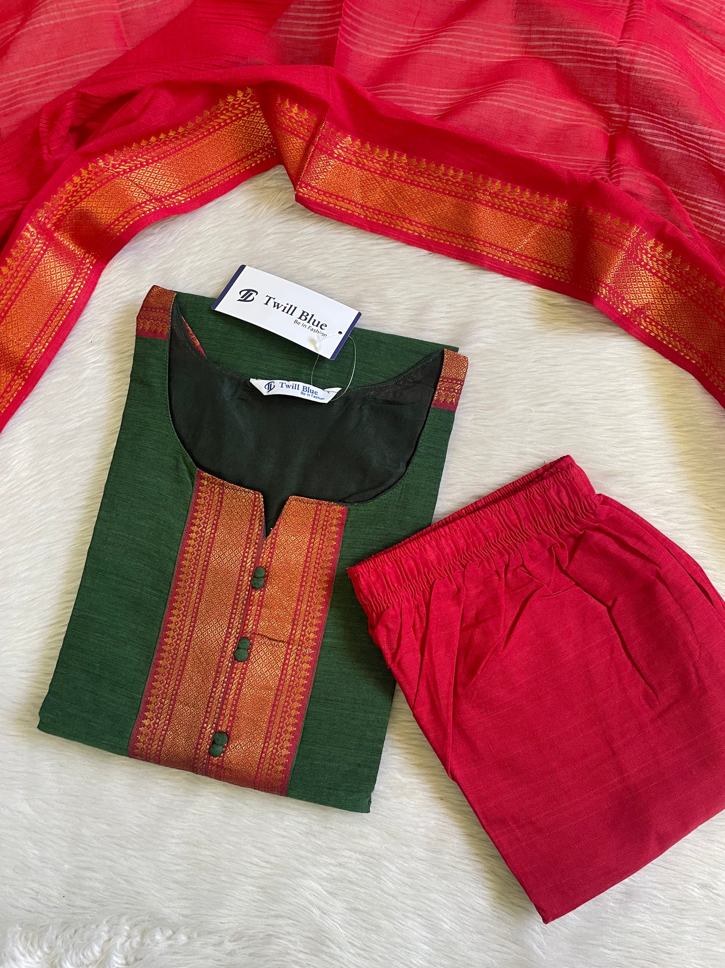 Premium Chettinad Cotton Kurta Sets (JOY072)
