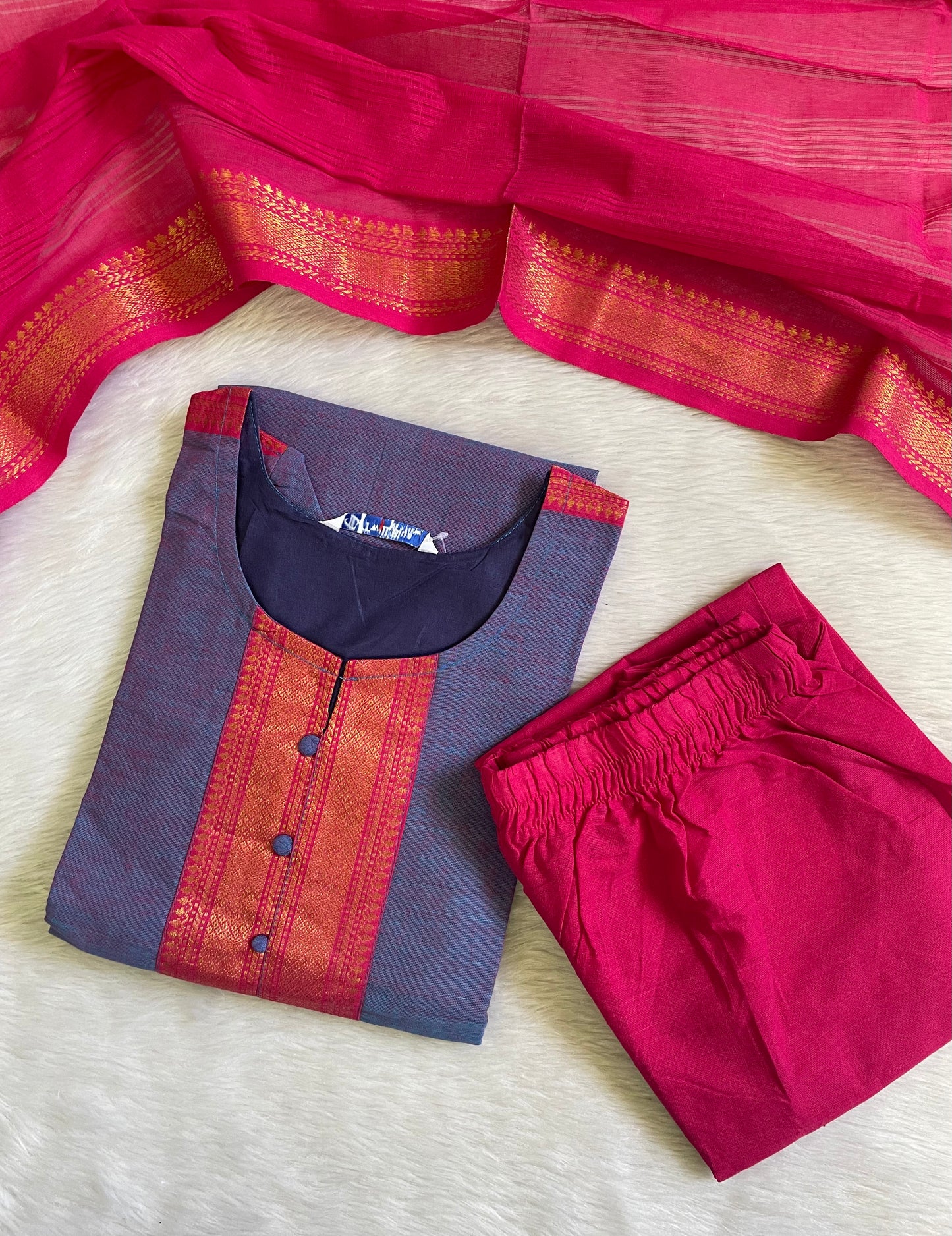 Premium Chettinad Cotton Kurta Sets (JOY072)