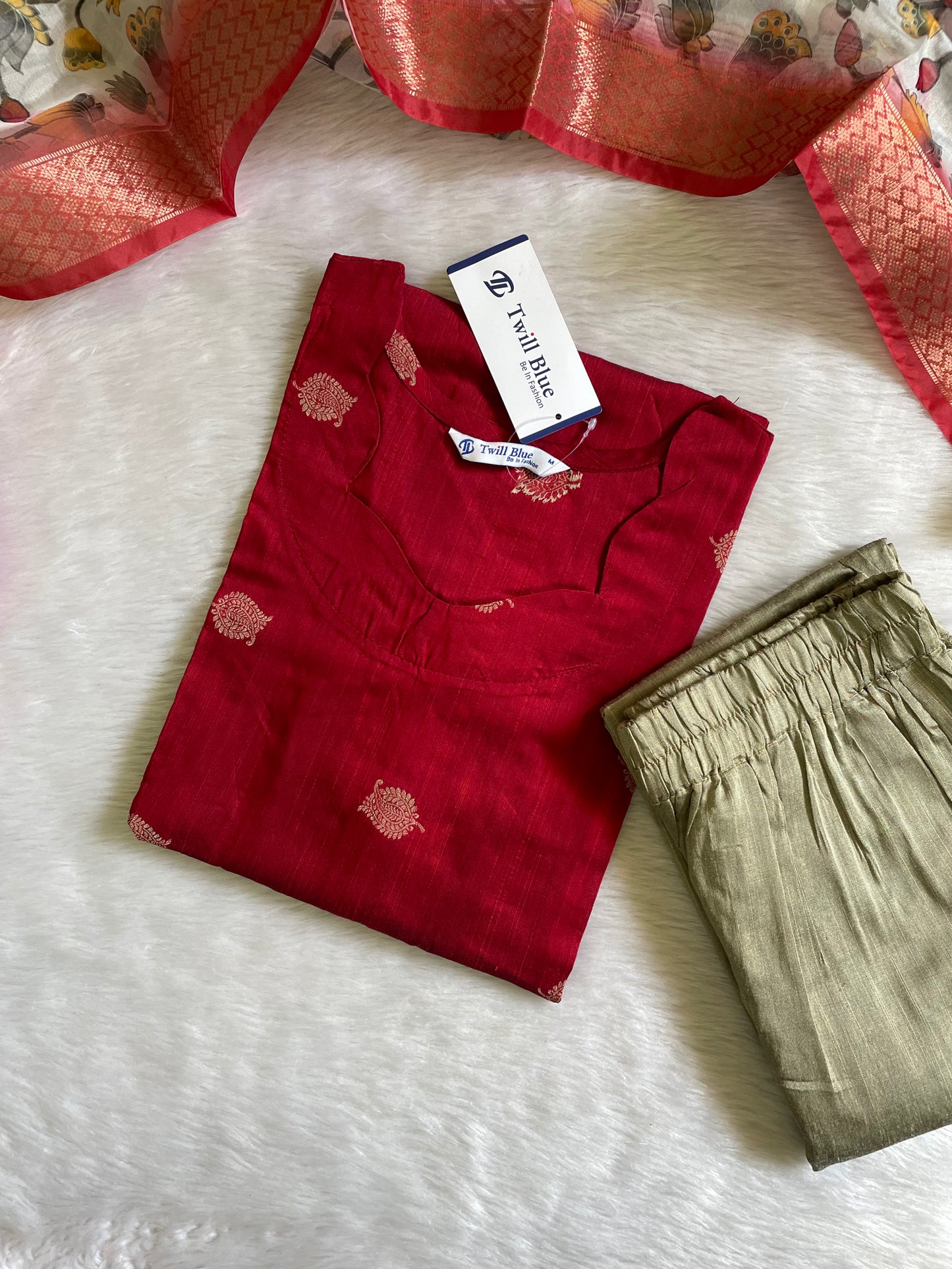 Premium Festive Buta Silk Kurta Sets