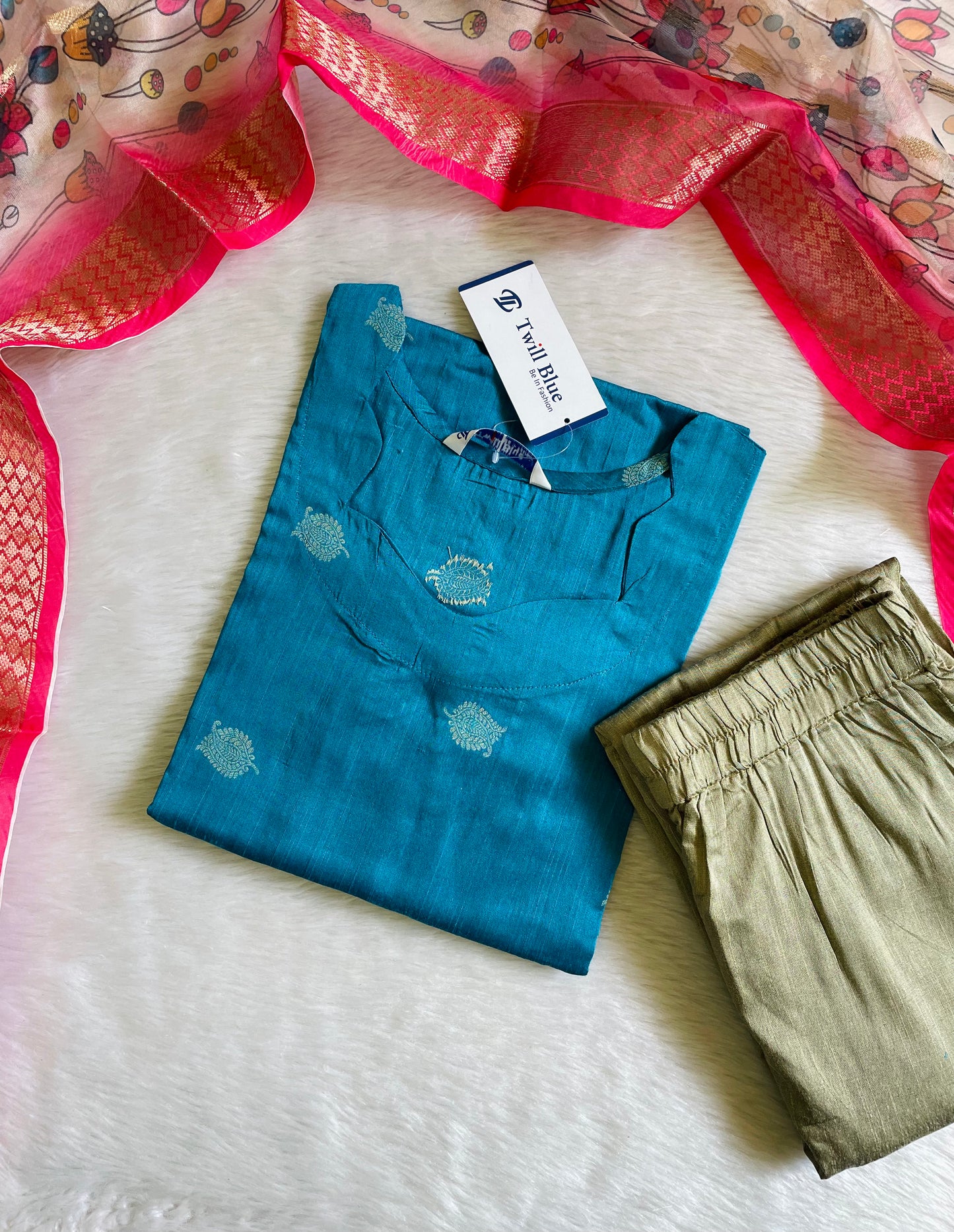 Premium Festive Buta Silk Kurta Sets