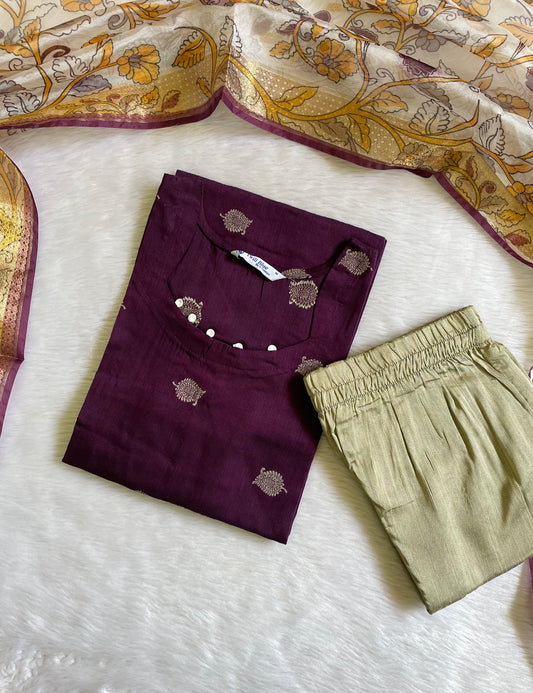 Premium Festive Buta Silk Kurta Sets