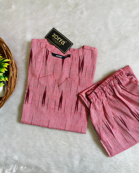 Premium Ikkat Cotton Co-ord Sets (JOY073)