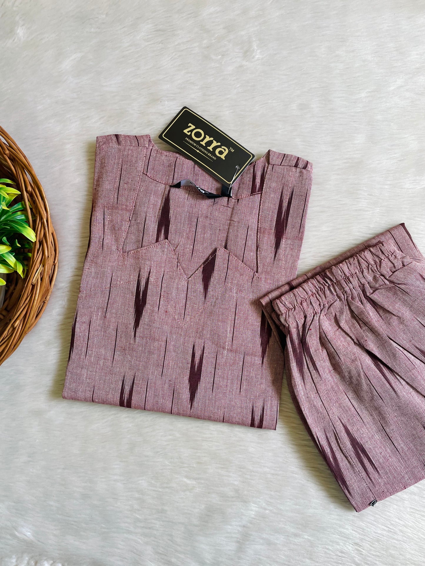 Premium Ikkat Cotton Co-ord Sets (JOY073)