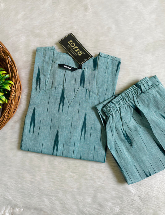 Premium Ikkat Cotton Co-ord Sets (JOY073)(G)