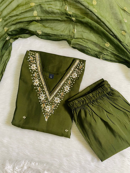 Festive Wear Kurta Sets with Lining (JOY074)