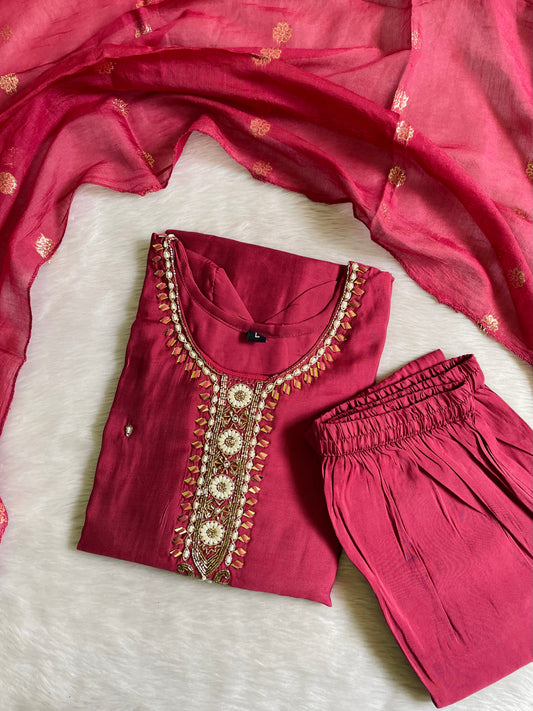 Festive Wear Kurta Sets with Lining (JOY074)