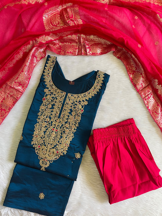 Festive Wear Kurta Sets with Lining (JOY069)