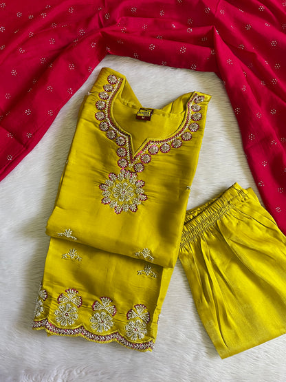 Festive Wear Kurta Sets with Lining (JOY069)