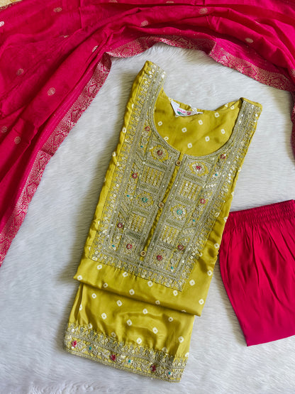 Festive Wear Kurta Sets with Lining (JOY069)