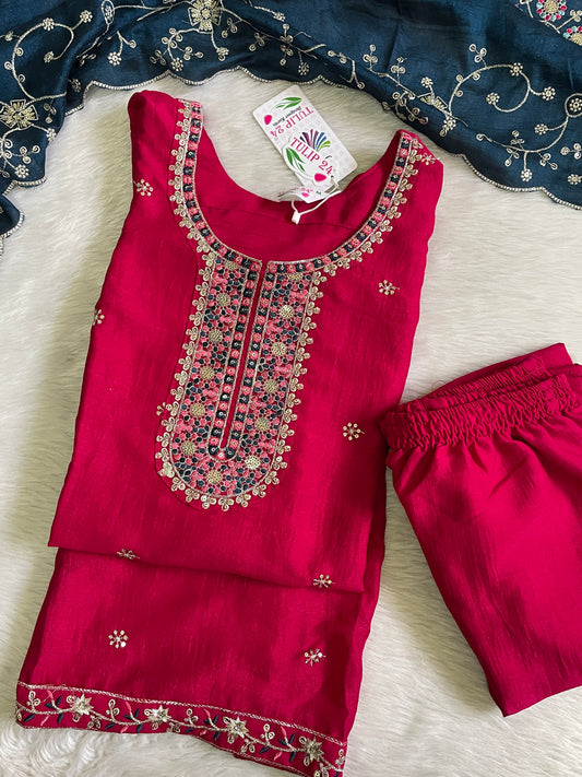 Festive Wear Kurta Sets with Lining (JOY069)