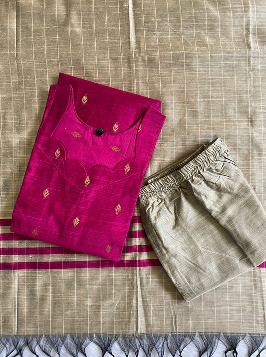 Premium Raw Silk Kurta Sets (JOY047)