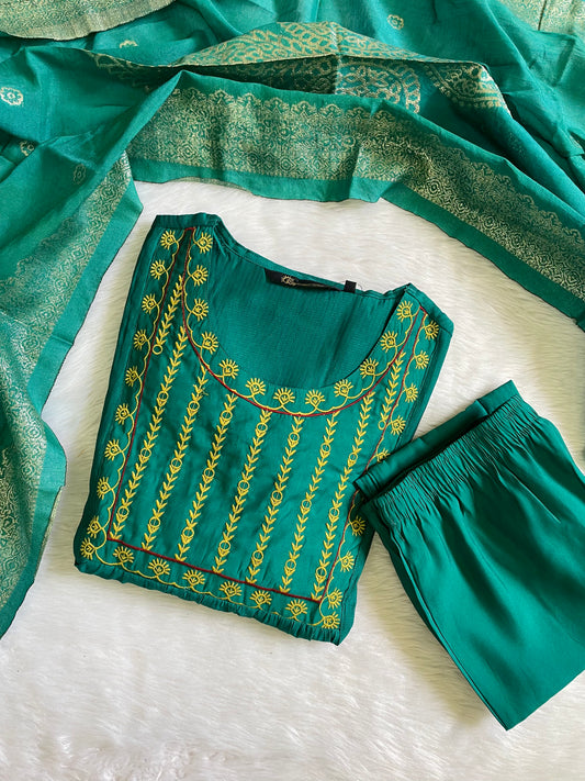 Roman Silk 3pc Kurta Sets