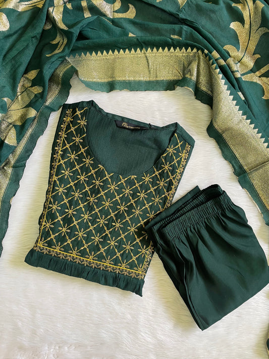Roman Silk 3pc Kurta Sets