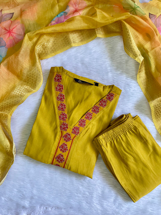 Roman Silk 3pc Kurta Sets