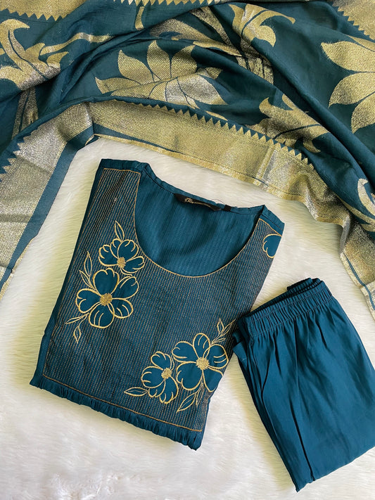 Roman Silk 3pc Kurta Sets
