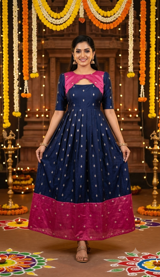 Raw Silk Maxi with Lining