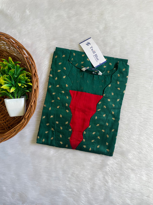 Festive Buti Silk Kurtis