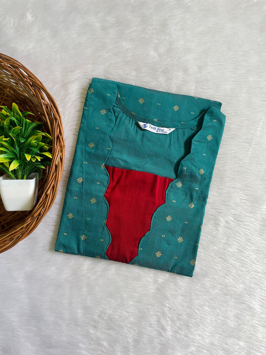 Festive Buti Silk Kurtis