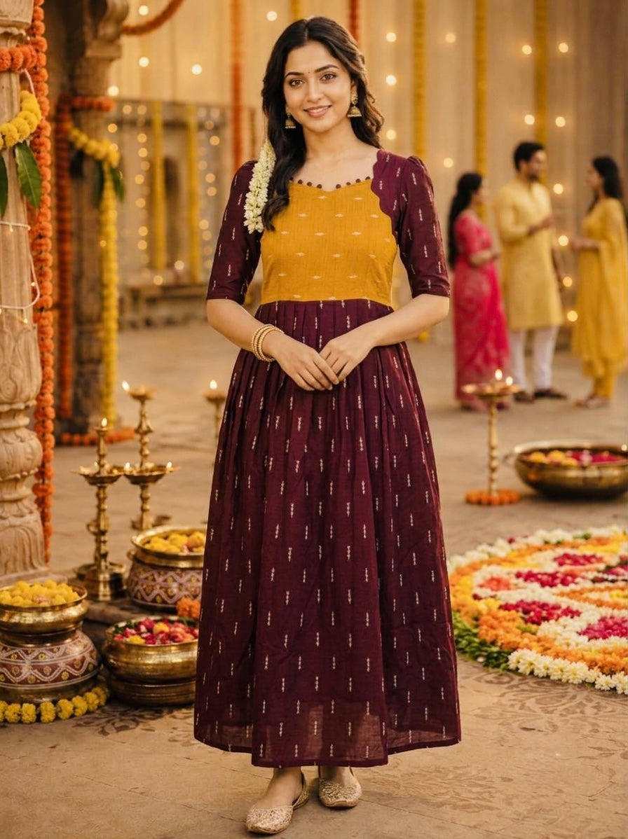 Raw Silk Maxi with Lining