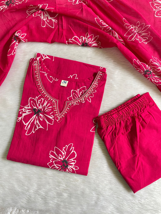 Pure Cotton Kurta Sets (JOY046)
