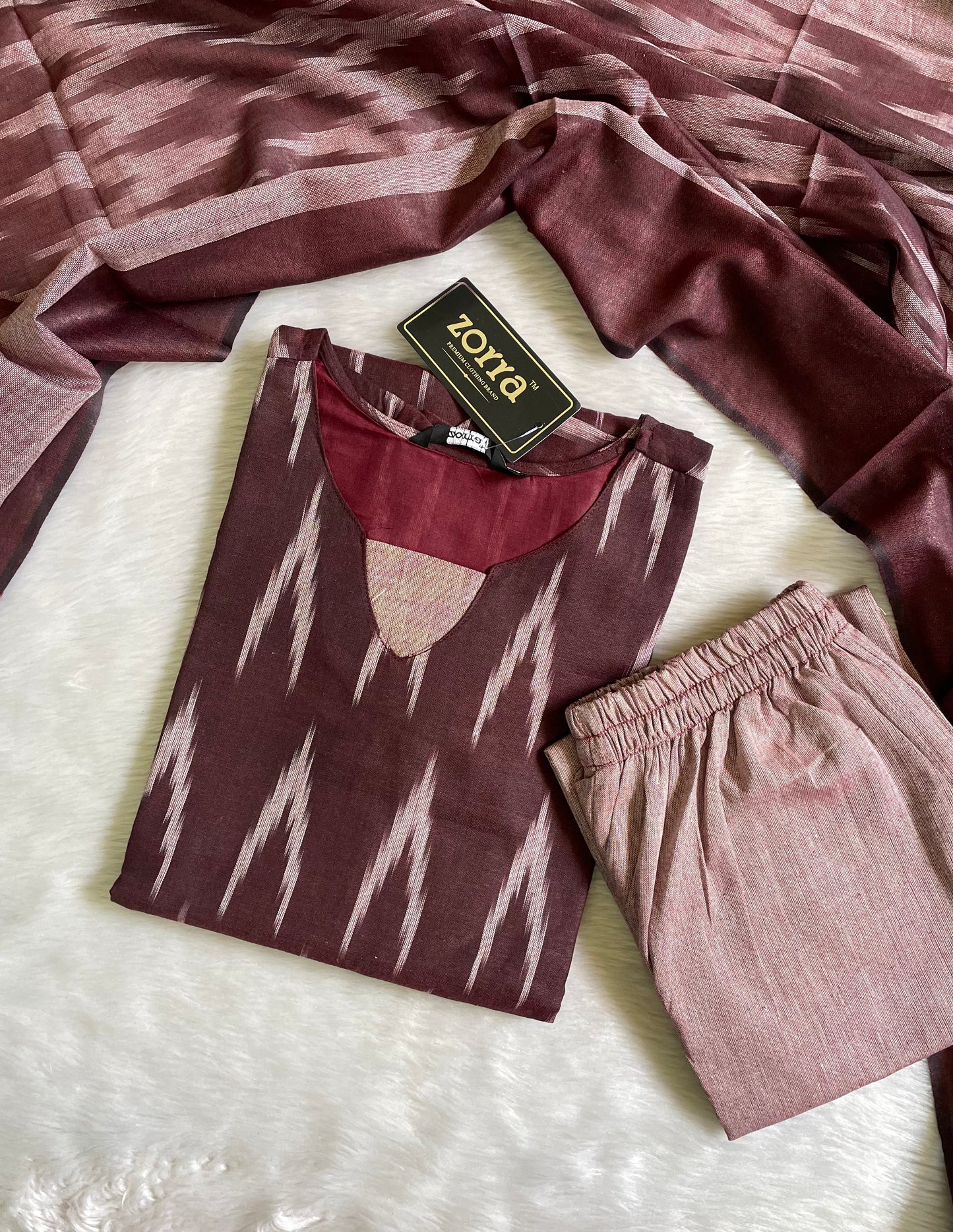 Premium Ikkat Cotton Kurta Sets (JOY008)