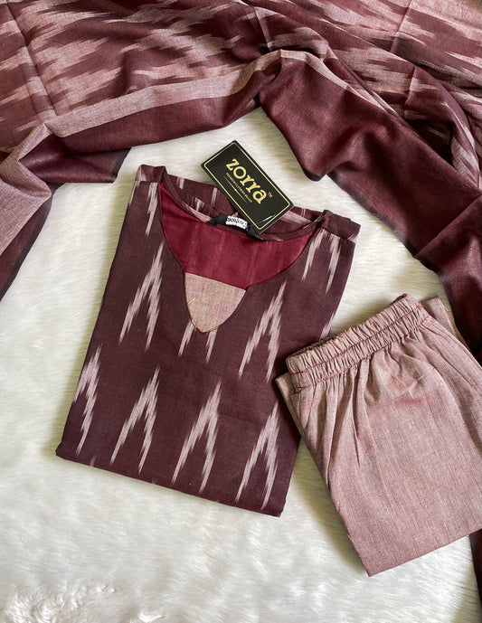 Premium Ikkat Cotton Kurta Sets (JOY008)