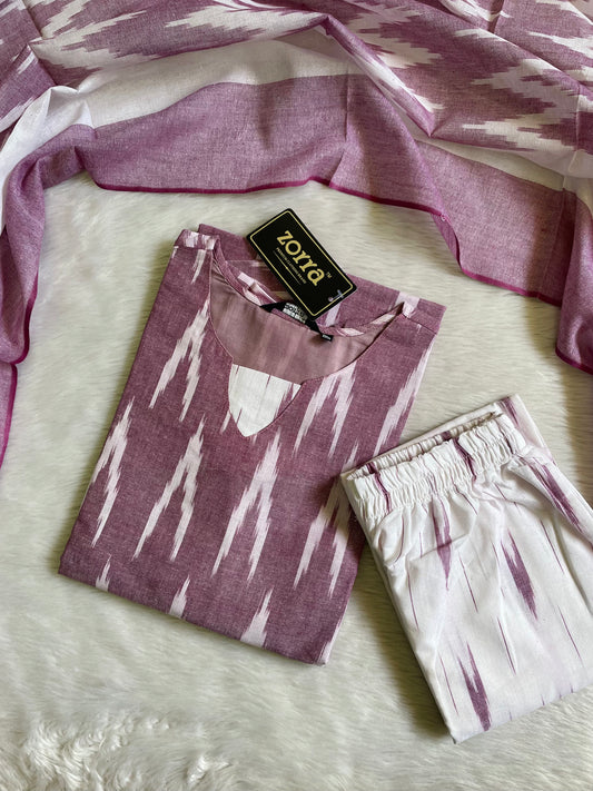 Premium Ikkat Cotton Kurta Sets (JOY008)