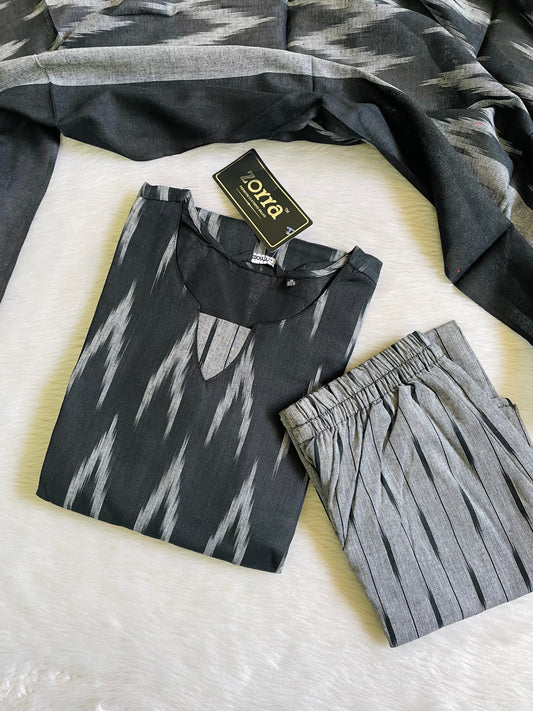 Premium Ikkat Cotton Kurta Sets (JOY008)