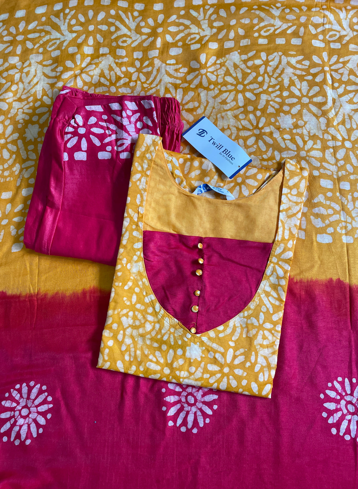 Batik Print Kurta Sets (JOY076) (Y)